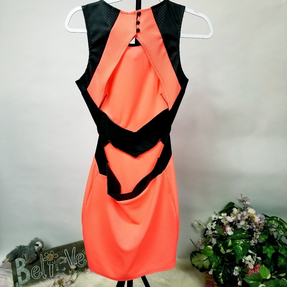 Charlotte Russe neon orange dress - Picture 5 of 6